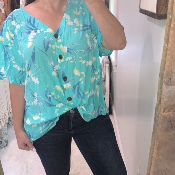 A.N.A FLORAL TOP SIZE 2X - Picture 1 of 6